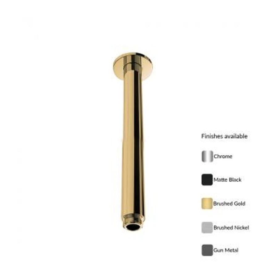 Bathroom Villeroy & Boch Shower Components | Universal Ceiling Dropper 300Mm | Brushed Gold